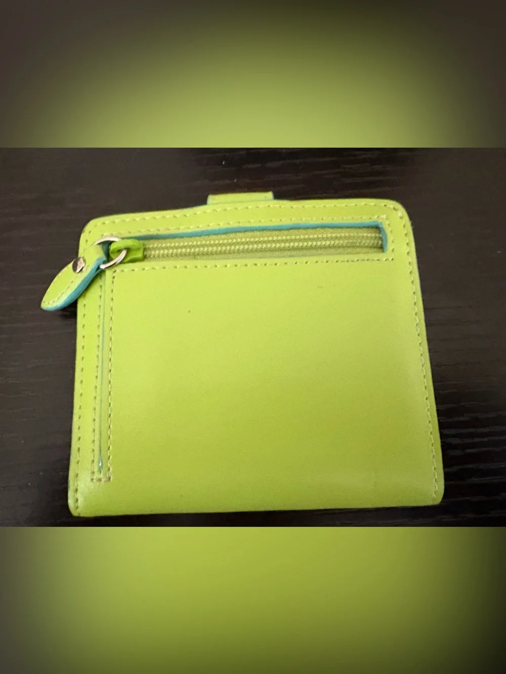 Lodis Neon Lime Leather Wallet